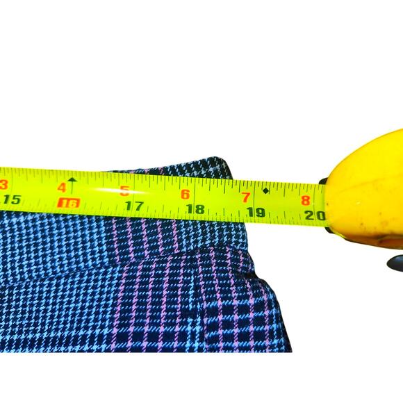 Old Navy High-Rise Career Pants Black Pink Plaid Size 16 Punk Rockabilly Grunge - Picture 3 of 8